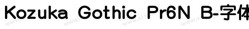 Kozuka Gothic Pr6N B字体转换